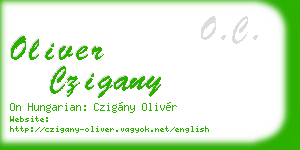 oliver czigany business card